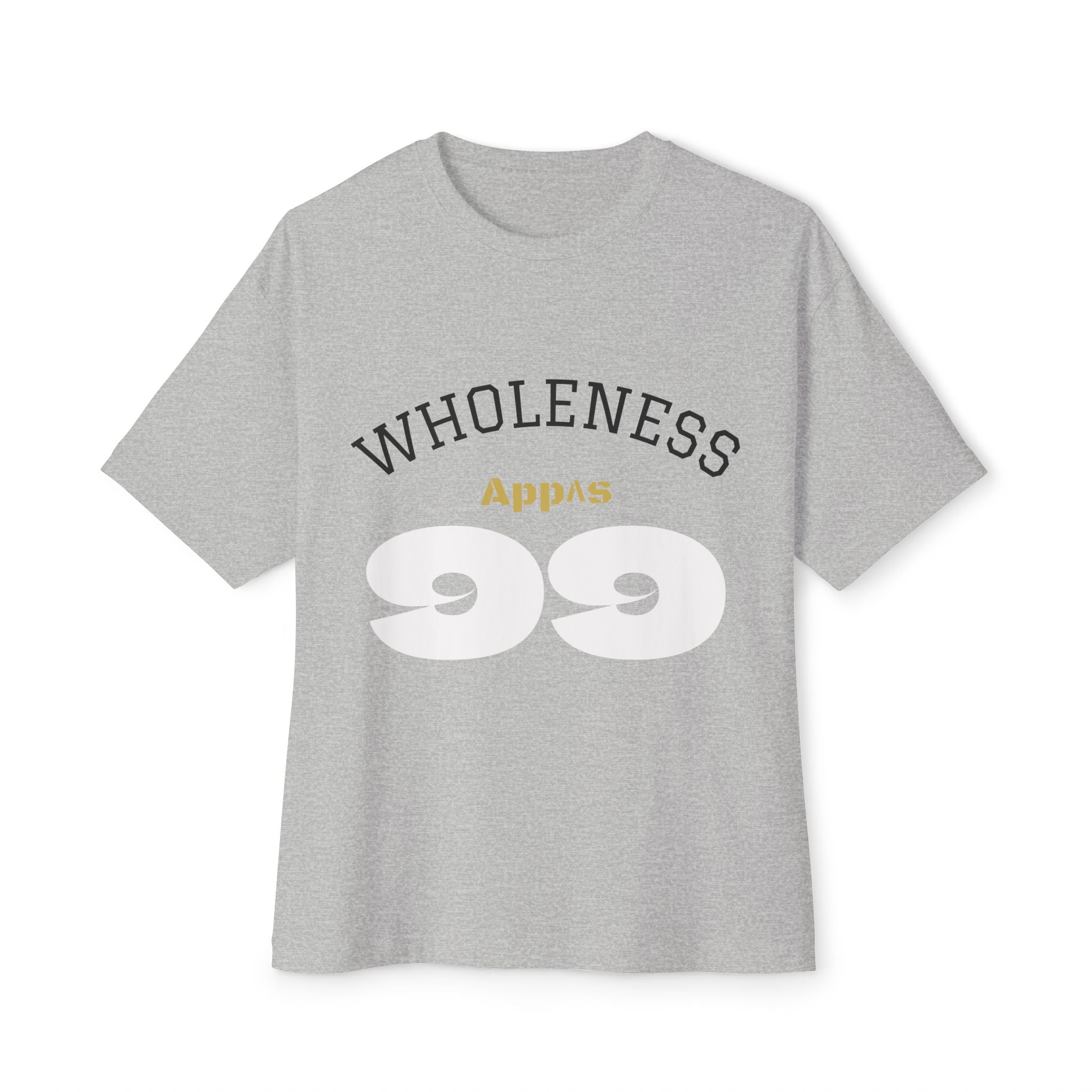 Boxy Tee — “WHOLENESS” Front & DARK Skull Smoke Graphic