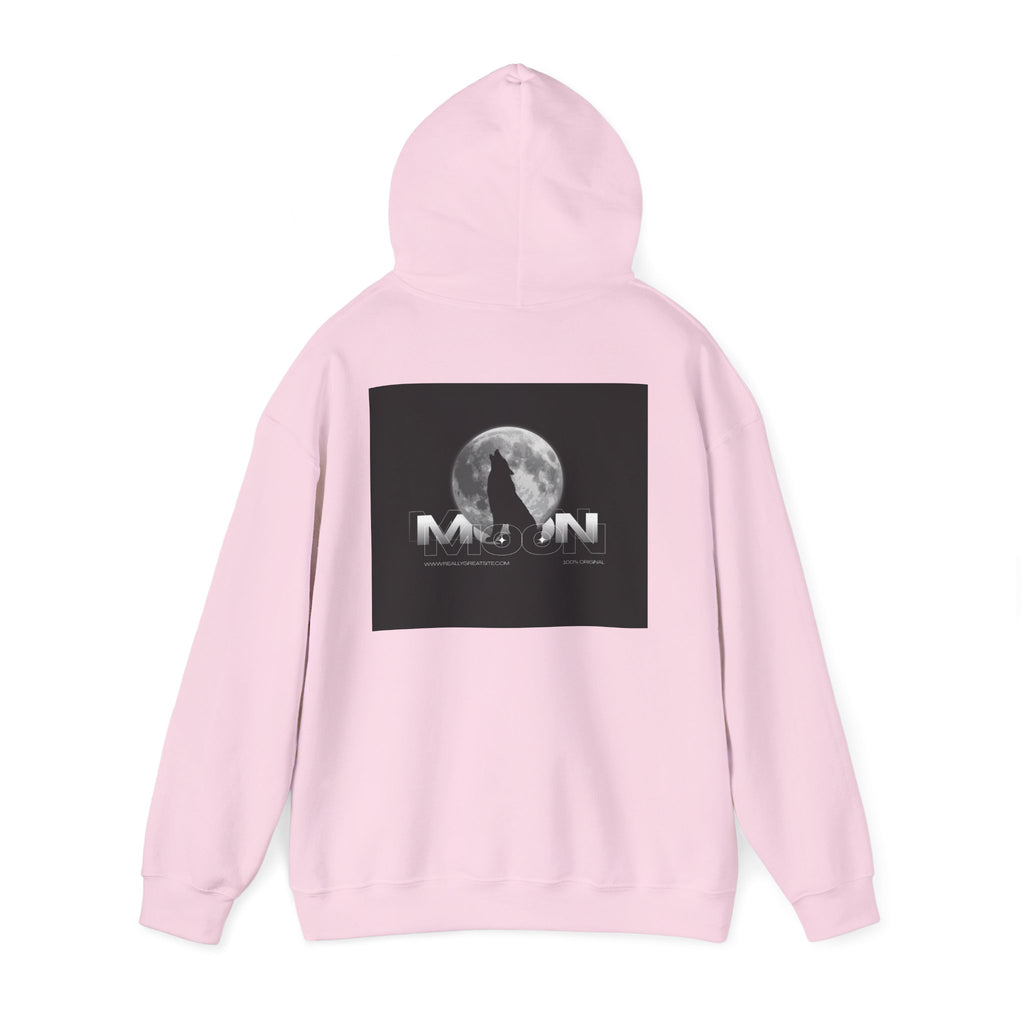 Moon Wolf Graphic Hoodie — 'Hustle More Worry Less' Minimal Streetwear