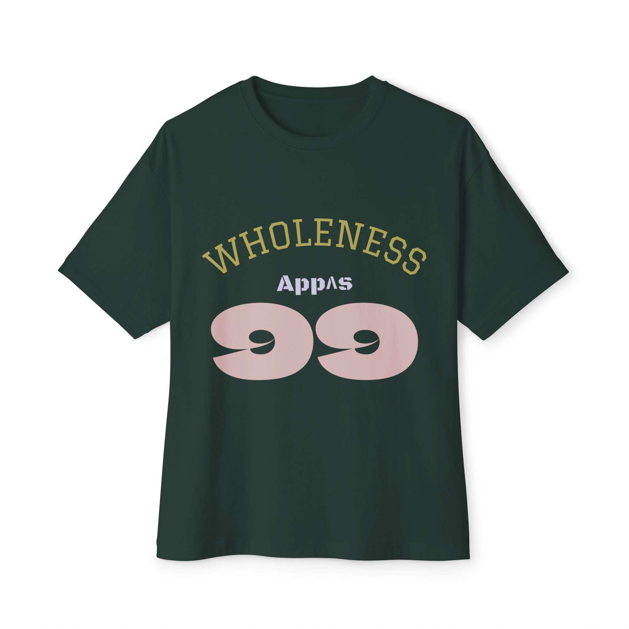 Boxy Tee — “WHOLENESS” Front & DARK Skull Smoke Graphic