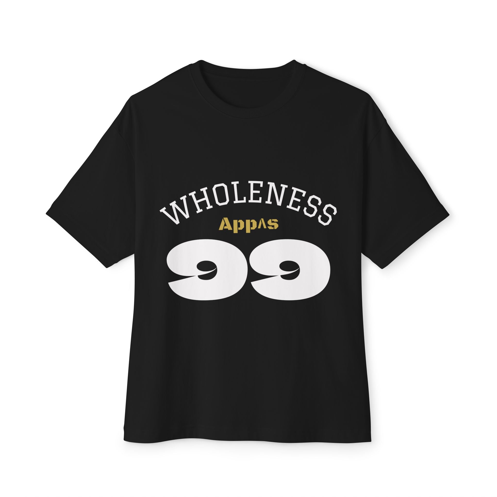 Boxy Tee — “WHOLENESS” Front & DARK Skull Smoke Graphic