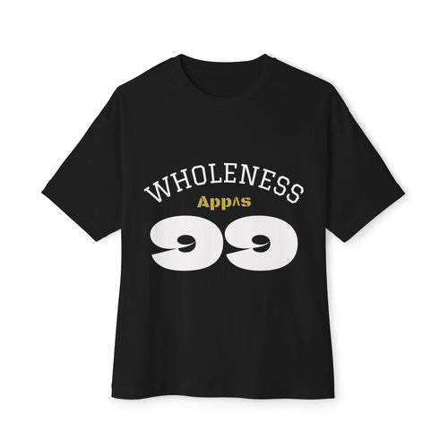 Boxy Tee — “WHOLENESS” Front & DARK Skull Smoke Graphic