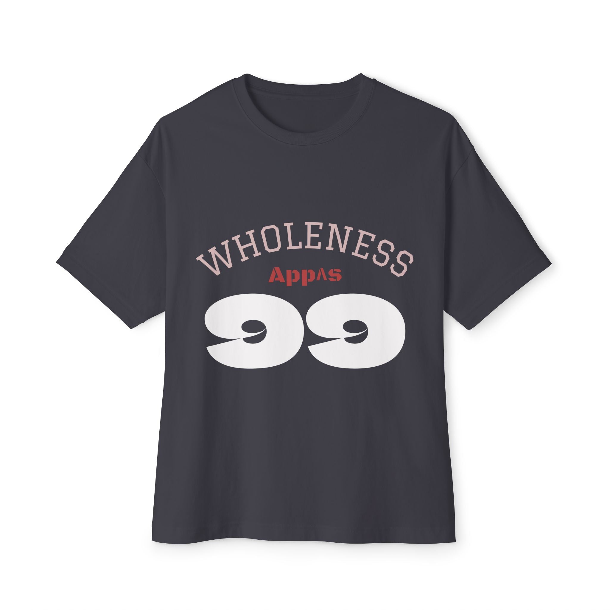 Boxy Tee — “WHOLENESS” Front & DARK Skull Smoke Graphic
