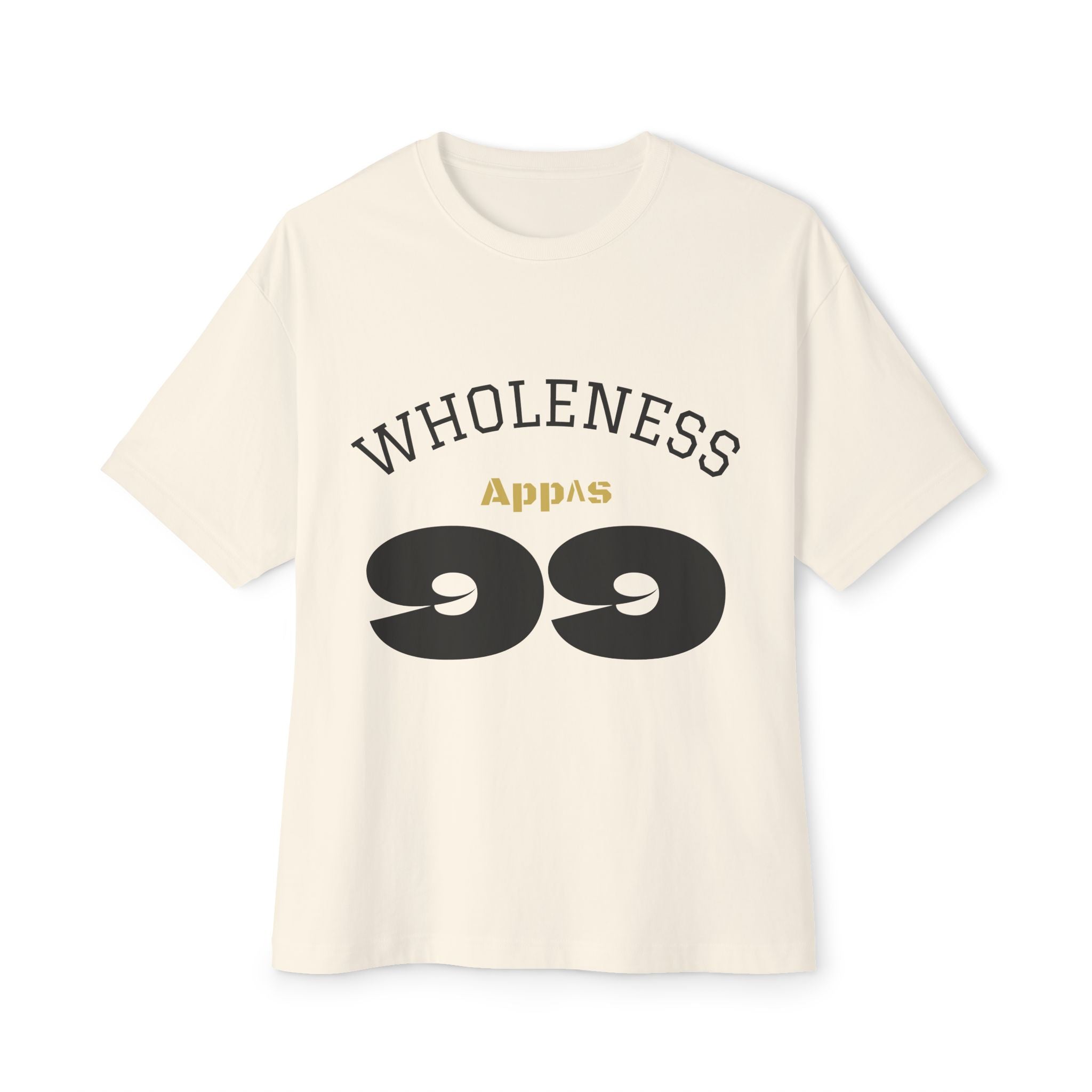 Boxy Tee — “WHOLENESS” Front & DARK Skull Smoke Graphic