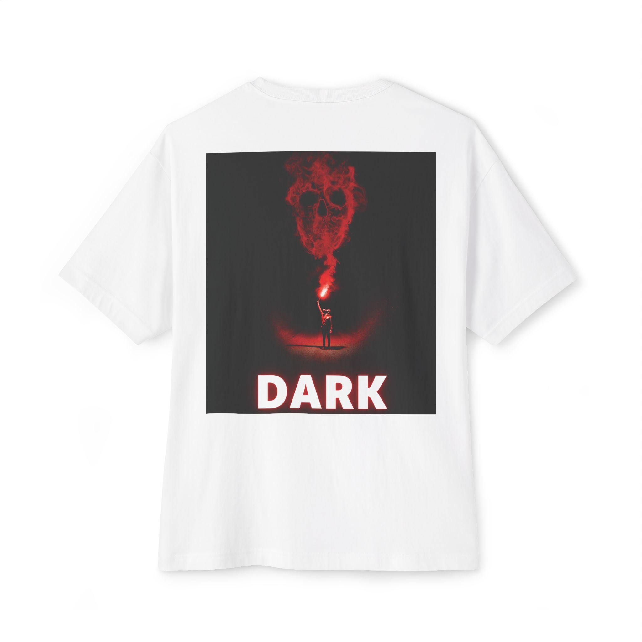 Boxy Tee — “WHOLENESS” Front & DARK Skull Smoke Graphic