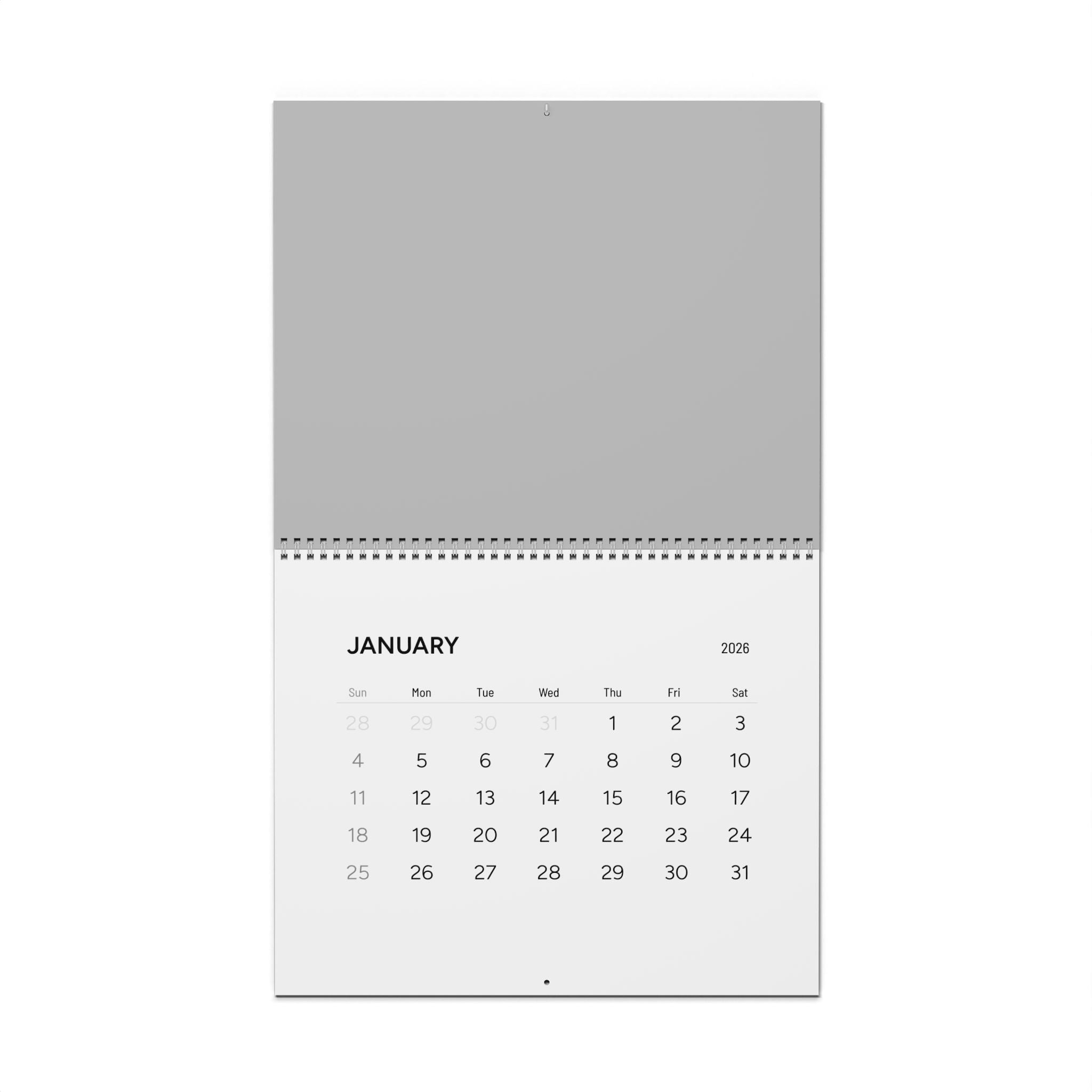 2026 Minimal Wall Calendar – Clean Monthly Planner for Home & Office